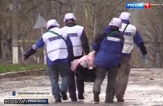OSCE observers remove body of Georgian fighting with Ukrainians in Shyrokyne