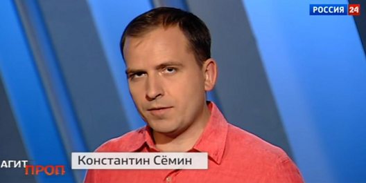 Russian state TV presenter Konstantin Semin