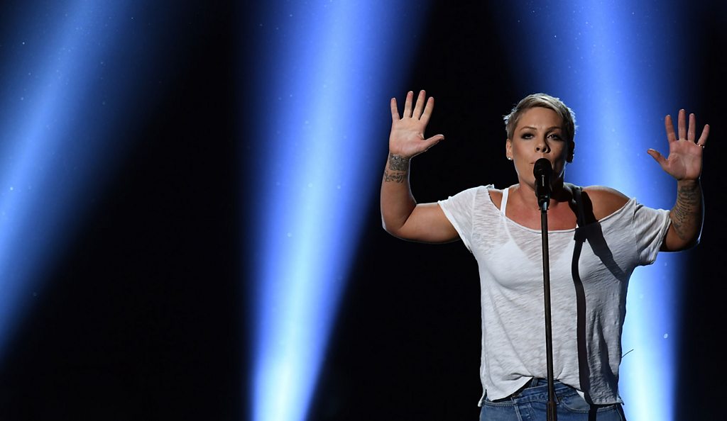 Pink tells Grammys president that 'women do not need to step up