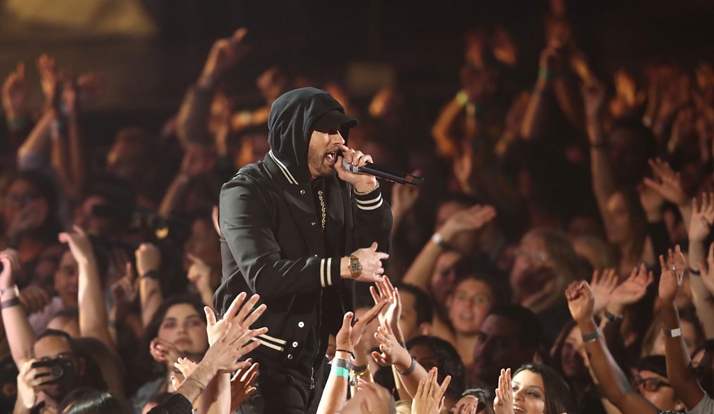 Eminem attacks NRA at iHeart Radio Awards